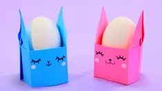 Кролики из бумаги - подставка для яйца Egg Cup, Howto, Origami, Takeout Container, Eggs, Make It Yourself, Food, Essen, Origami Paper