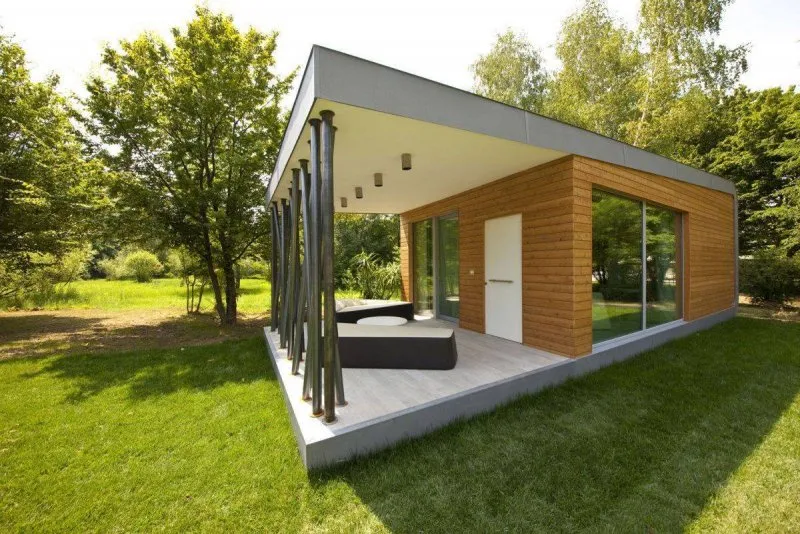 Дом куб с односкатной крышей проект