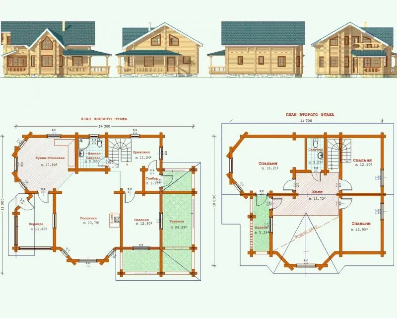 Проектные чертежи домов