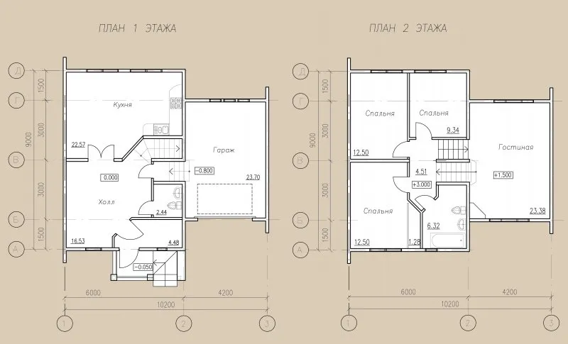 План дома с размерами чертеж