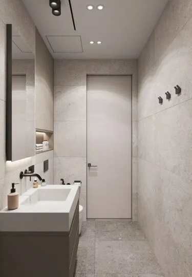 Интерьер ванной комнаты в современном ...