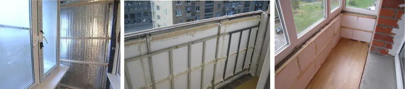 утепление балкона пенопластом при обшивке сайдингом (вариант с металлическим каркасом)