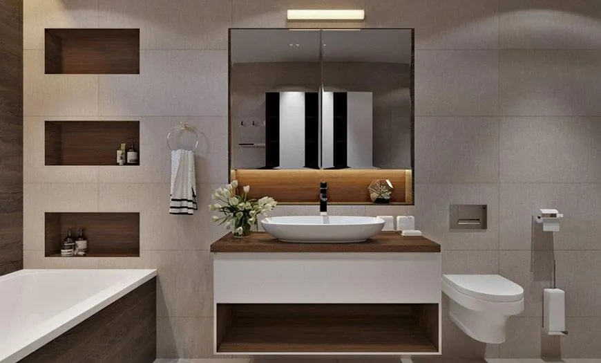 дизайн ванной комнаты с туалетом